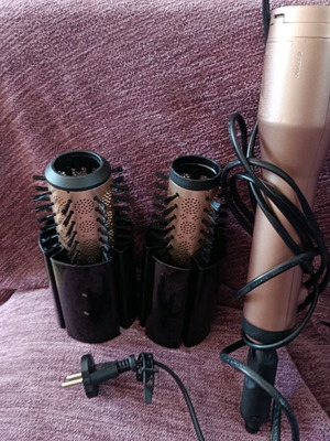 BaByliss Rotating Hair Brush Rose Gold like new