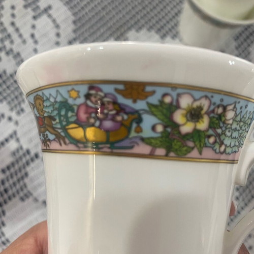 Villeroy&Boch Henrich Chine Bone Cups new, pack of 11, Christmas design