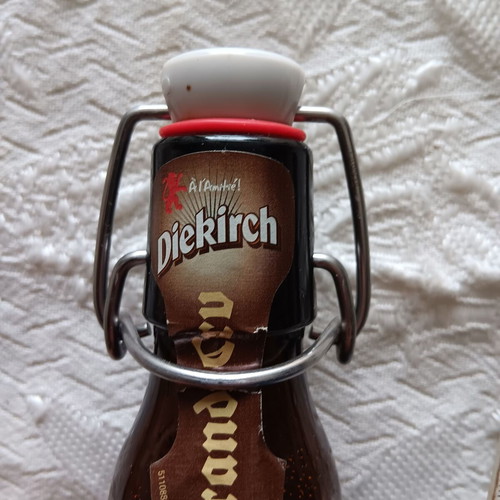 Collectible beer bottle with safety cap like new