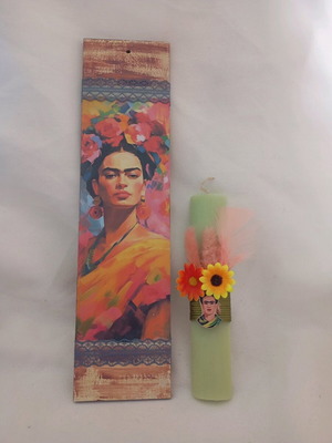 Frida-themed candle like new