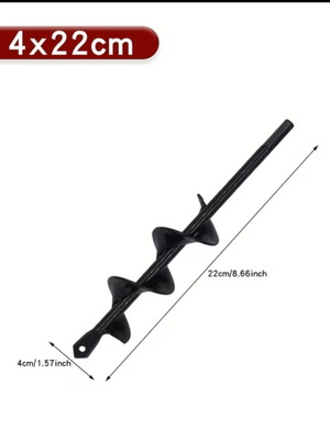 Garden Auger 4×22cm new, steel drill bit for planting