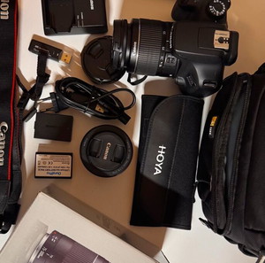 Canon EOS 4000D με 3 φακούς, φίλτρα φακών και τρίποδο