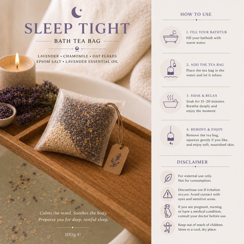 Bath tea bag Sleep tight new