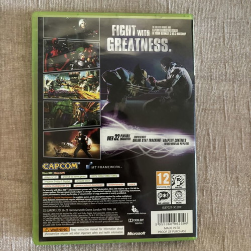 Marvel vs Capcom 3 Xbox 360 game, English, complete