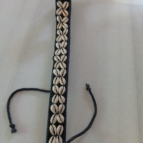 Handmade vintage ethnic belt with shells, like new