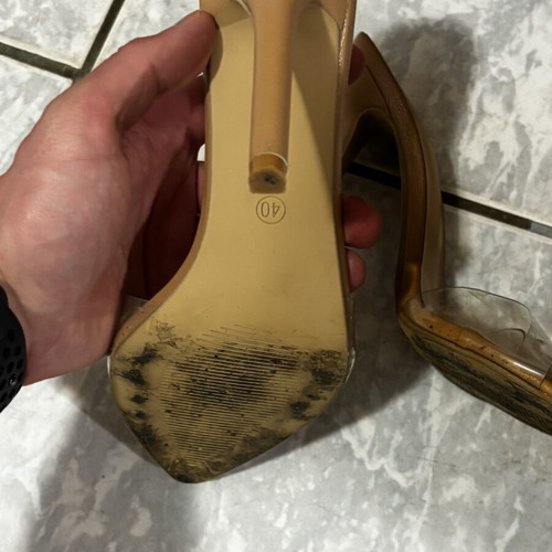 Mango beige high heel shoes size 40 used