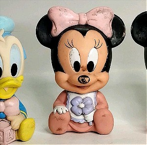 Mickey Mouse " Rubber Toy Arco 1980 Vintage Walt Disney Babys