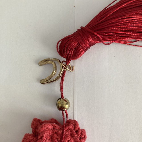 Handmade Crochet Pomegranate Gouri Lucky Charm 15cm