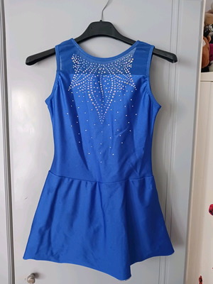 Leotard with colorful rhinestones like new, blue