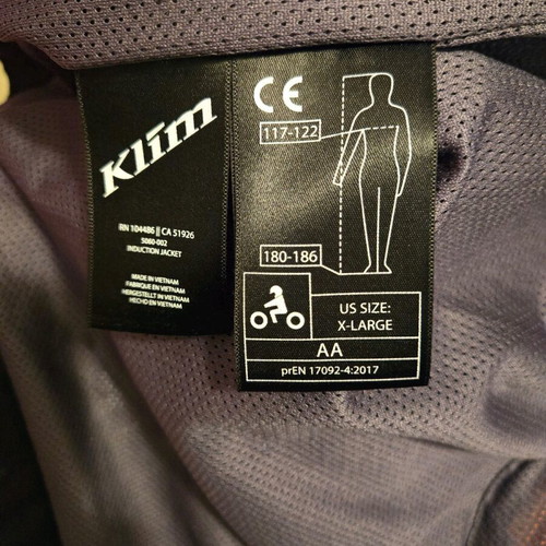 Klim Induction Motorcycle Jacket like new, Mens XL