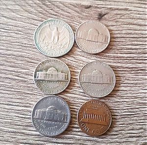 6 αμερικάνικα κέρματα
