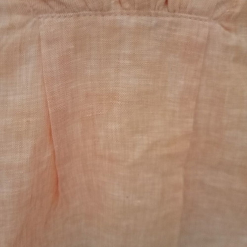 Loose blouse with V neck, like new, size L, salmon color, linen look