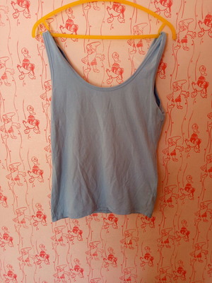 Pink Woman sleeveless blouse used, turquoise, size XL