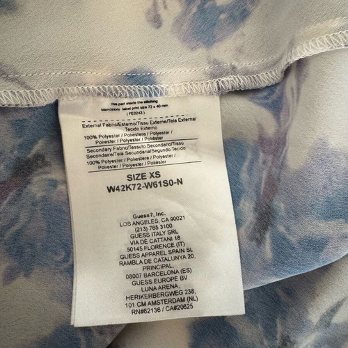 Guess floral mini dress with lace back like new, XS/S