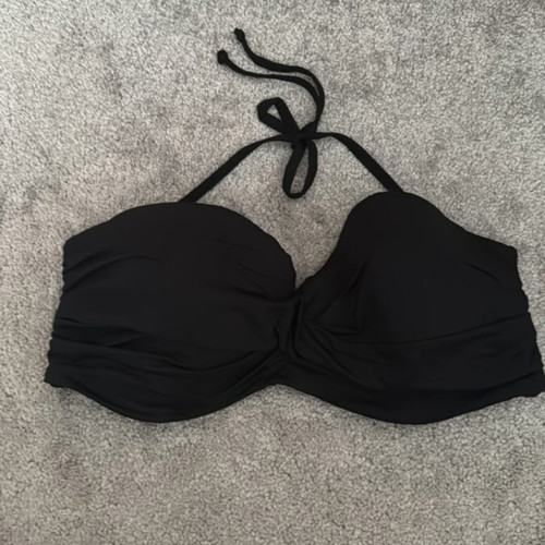 Bluepoint Strapless Swim Top with Detachable Strap like new, black, size L