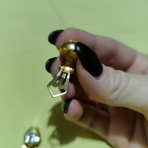 Earrings with clips like new, gold and silver color