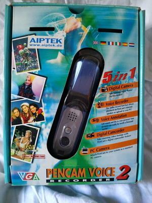 PenCam Voice Picture Recorder by Aiptek new with USB connection