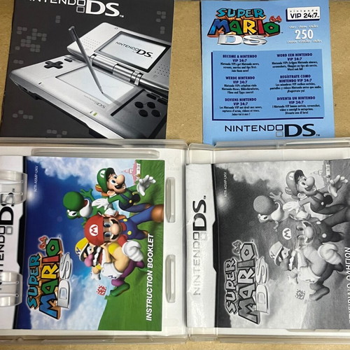 Super Mario 64 DS Nintendo game with Greek manual