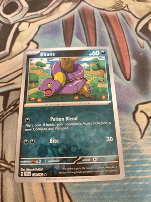 Ekans 100/162 Pokemon card Reverse Holo like new