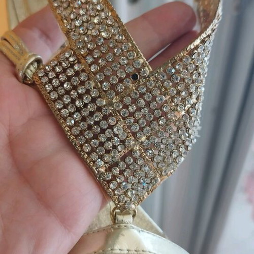 Chic gold sandals with stones size 36 used