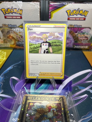 Pokemon card Dan Rebel Clash Trainer card νέα, με θήκη