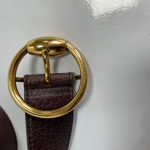 Gucci leather belt brown size 100cm like new