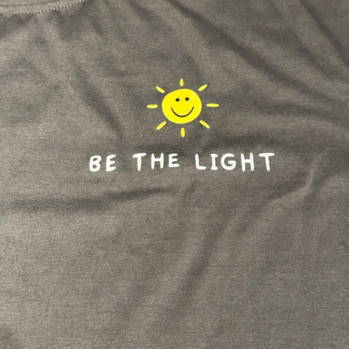 Crop top used gray with small hole at back, sizes S and M