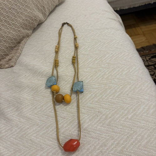 Long necklace with beads new, no wear