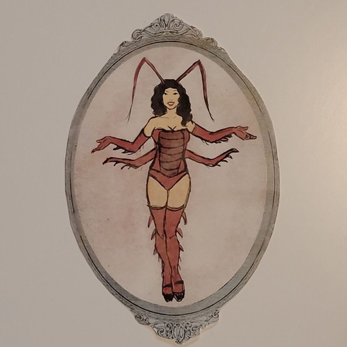 Coackroch girl handmade sticker new digital art