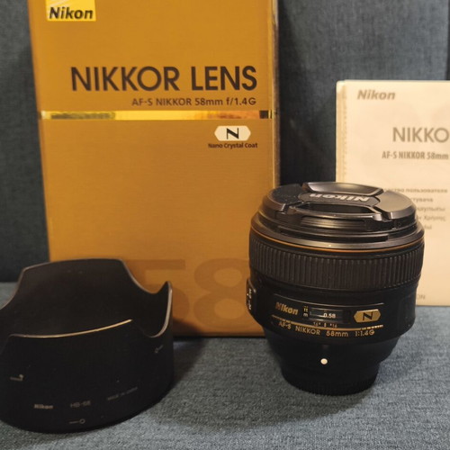 Nikkor AF-S 58/1.4G lens for Nikon FX used