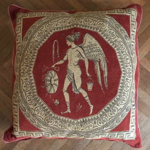 Large decorative pillow retro vintage antique unused