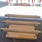 Ring holder stand, beige and gold