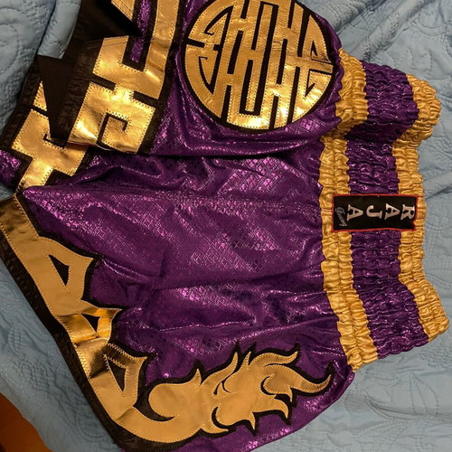 Muay Thai shorts RAJA vintage design Medium size new