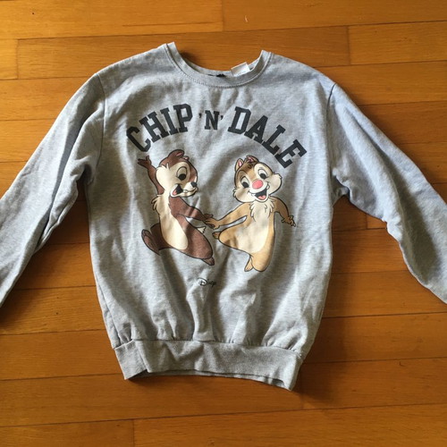 Disney Chip n Dale sweatshirt used, grey, size S 146 cm