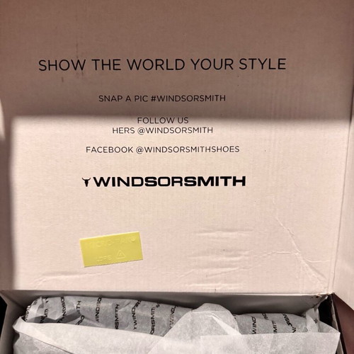Windsorsmith Crush Black Leather Shoes New Size 41