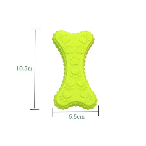 Dog toy new, hard rubber bone blue