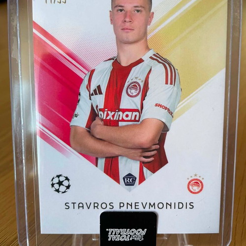 Stavros Pnevmonidis Olympiacos FC 2025-26 Topps foil card new