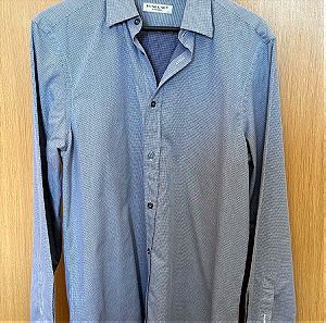 Burberry - αντρικο πουκαμισο σχεδον αφορετο μεγεθος 41 16 regular fit Σκουρο μπλε καρο