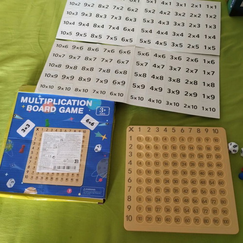 Educational multiplication board game like new