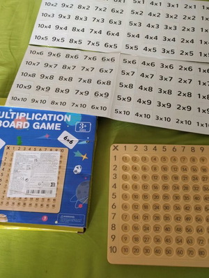 Educational multiplication board game like new