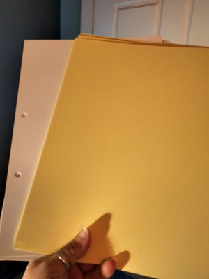 A4 size cardboard like new, pack of 20 sheets