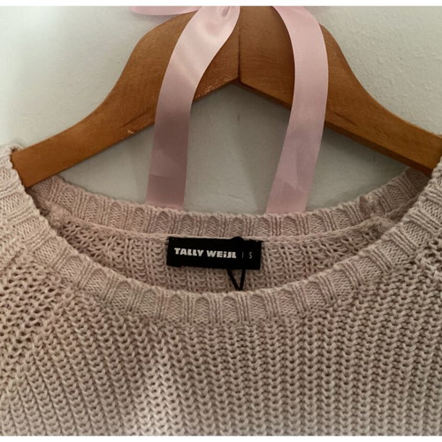 Tally Weijl Cropped Knitted Blouse Pink Like New With Cord