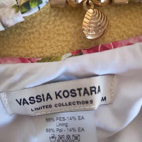 Vassia Kostara pink passion bikini set, medium bottom, XL top