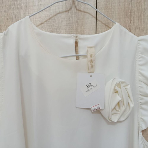 White formal dress new with tag, loose comfortable fit