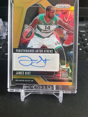 Panini Prizm Euroleague 2024-25 James Gist True Gold Auto /10