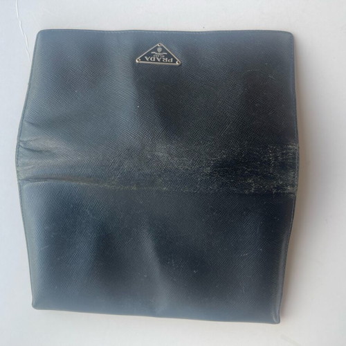 Prada wallet used black, men's model