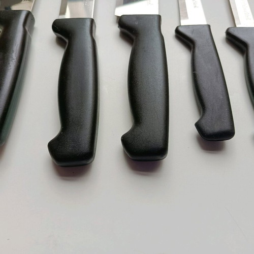 Set of 5 professional kitchen knives stainless steel like new
