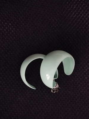 Small hoop earrings used, sky blue