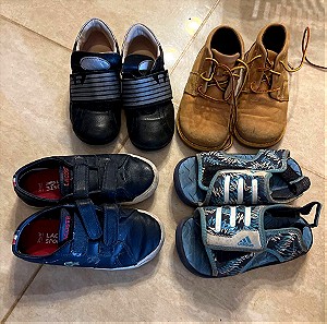 Παπούτσια armani, Lacoste, timberland, adidas νούμερο 26