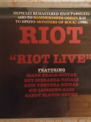 Riot Live CD καινούργιο, metal